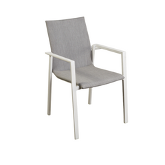 Bronte white aluminium outdoor dining chair