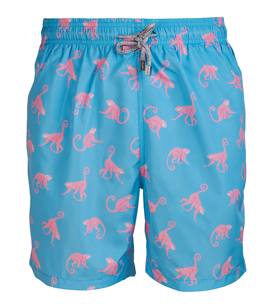 Light Blue Monkeys - Men's Designer Swim Shorts – RobertandSon