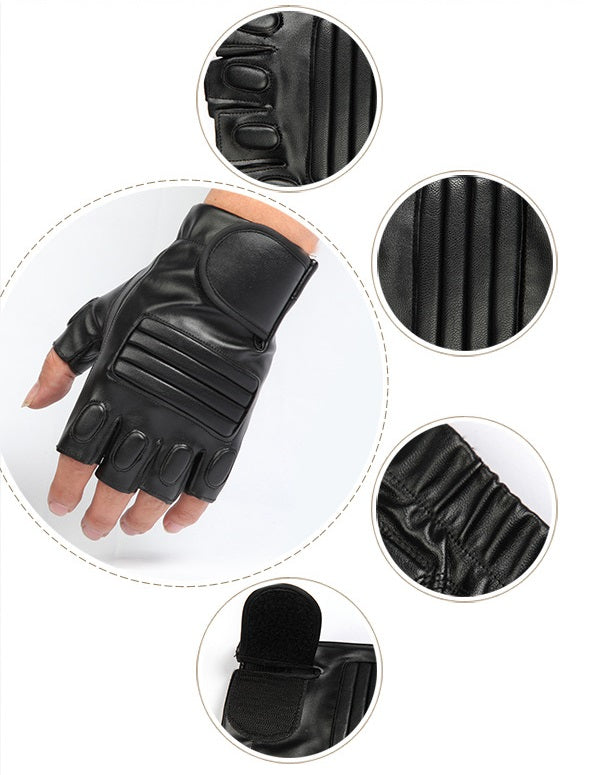 padded fingerless gloves