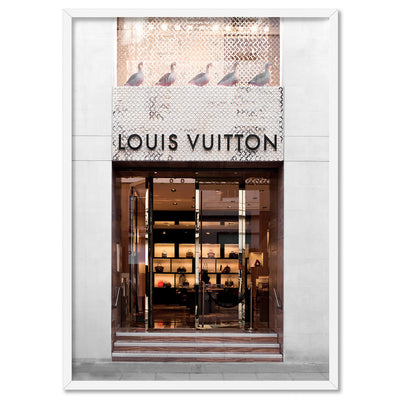 Louis Vuitton Store Sign. Chic Fashion Wall Art. Metal LV Designer