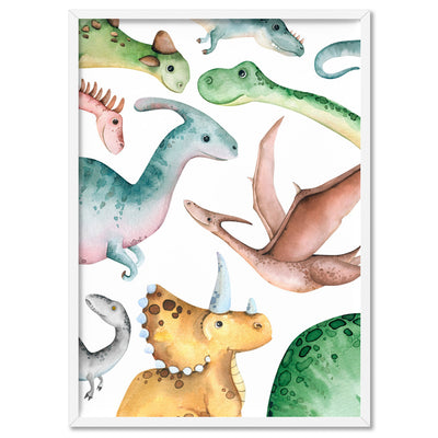 Dinosaur Chart Canvas Wall Art by Ink & Drop