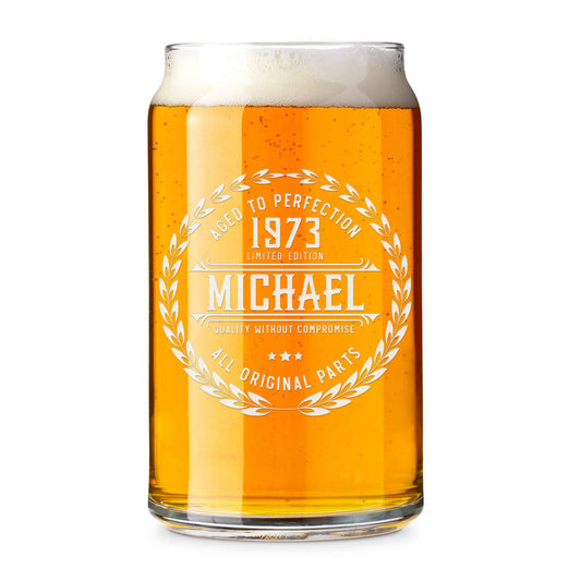 Personalized Beer Can Glass