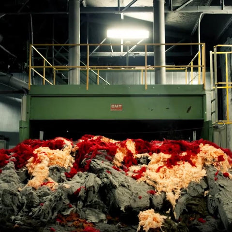 ecoBirdy Coral Blanket Recycled Cotton Recycling Process
