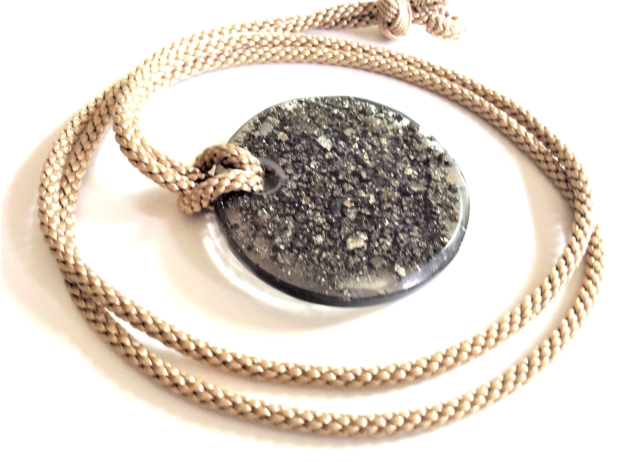 Pyrite stone necklace,adjustable 