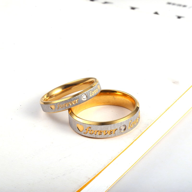Personalized Simple Titanium Steel Ring Two-Color Plating Men and Women Couple  Rings - China Wedding Rings Set Couple 18 Karat Gold and Couple Rings Blue  Fire Opal Ring price | Made-in-China.com