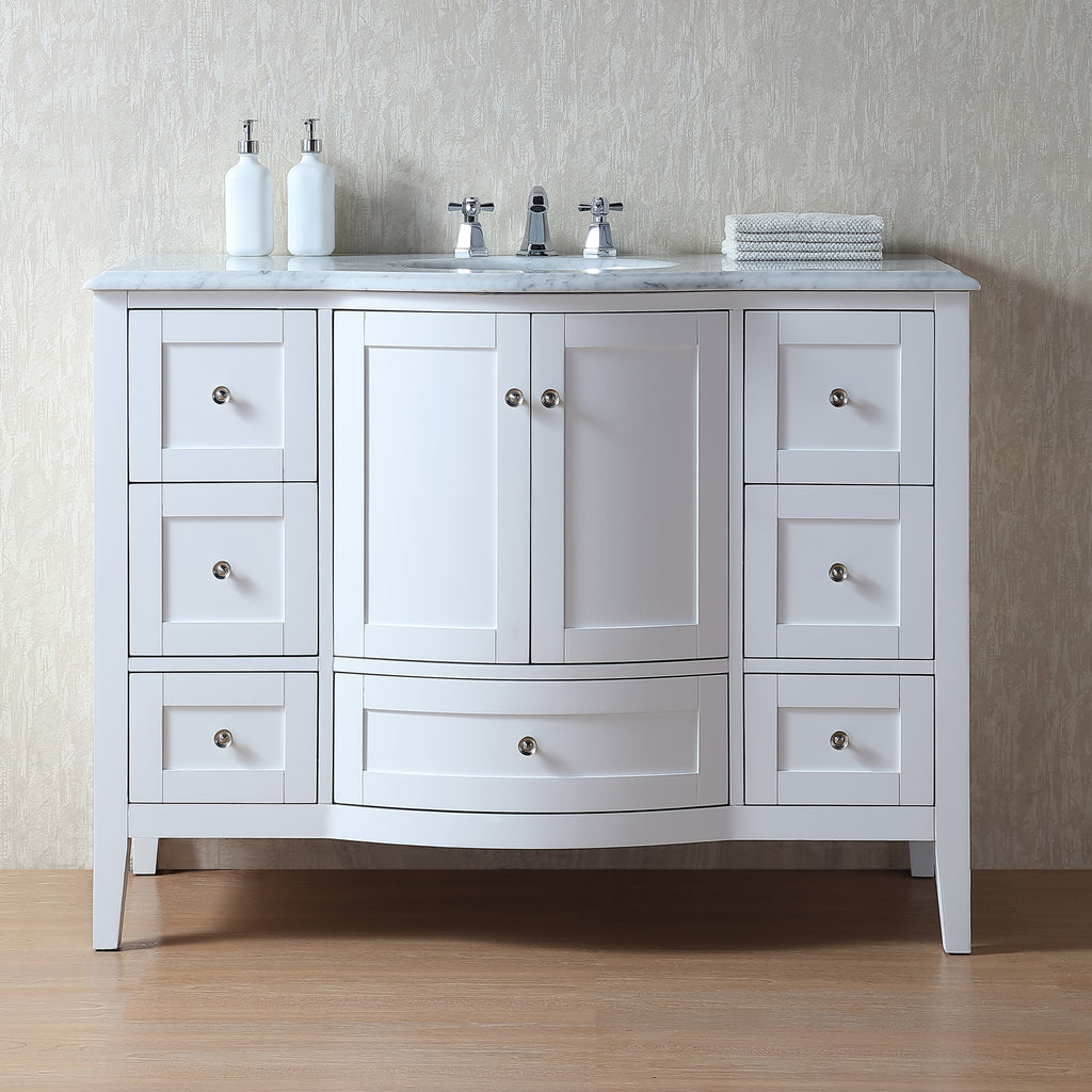 Stufurhome Marilyn 48 Inch Bathroom Sink Vanity Cabinet ...