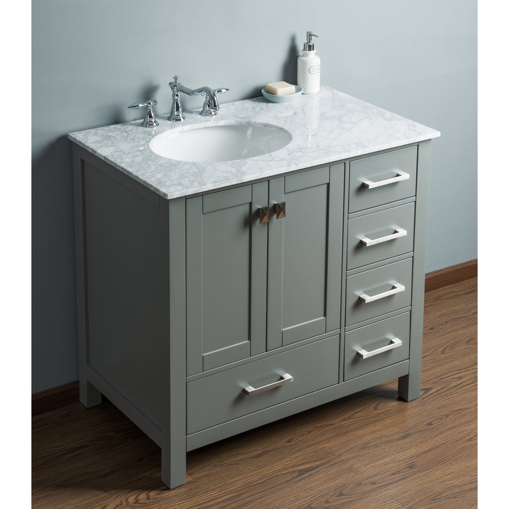 Stufurhome 36 inch Malibu Grey Single Sink Bathroom Vanity – stufurhome