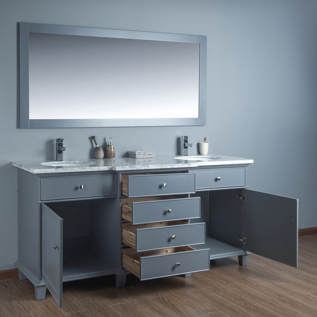 Stufurhome Cadence Grey 72 inch Double Sink Bathroom ...