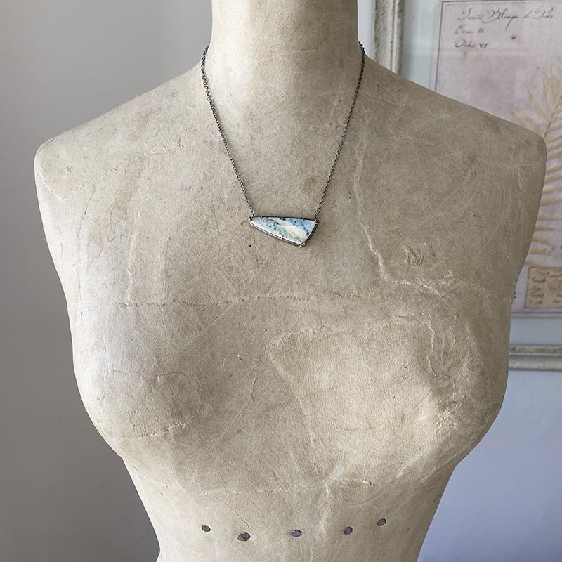 Opalized Wood And Diamond Necklace Necklace Robindira Unsworth 