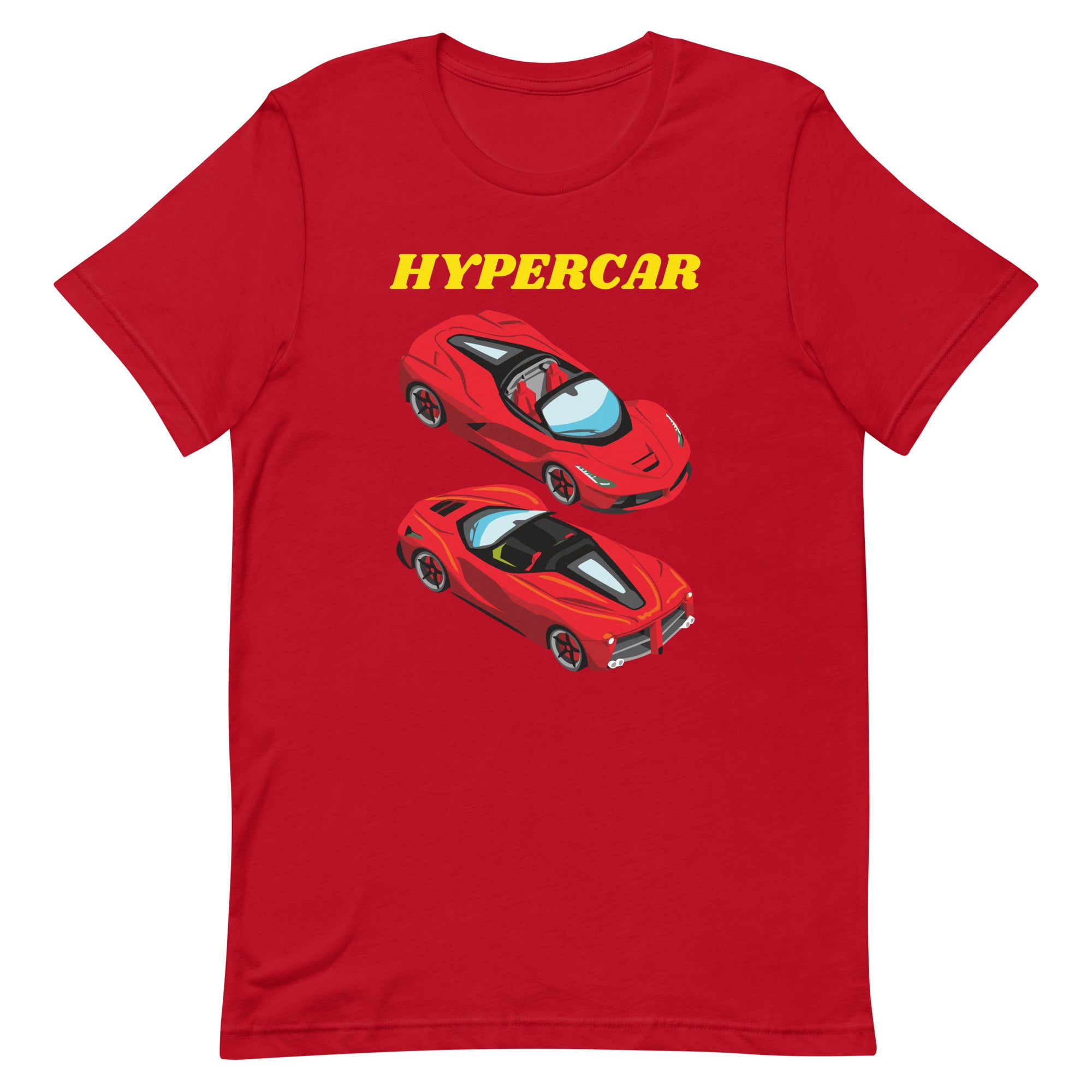 HYPERCAR TEE - RED WITH YELLOW LOGO - Supercarspov product image