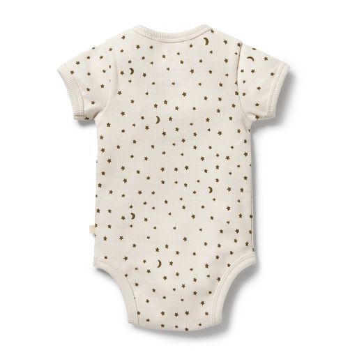 Wilson and Frenchy Organic Stripe Rib Henley Bodysuit Chasing the Moon ...