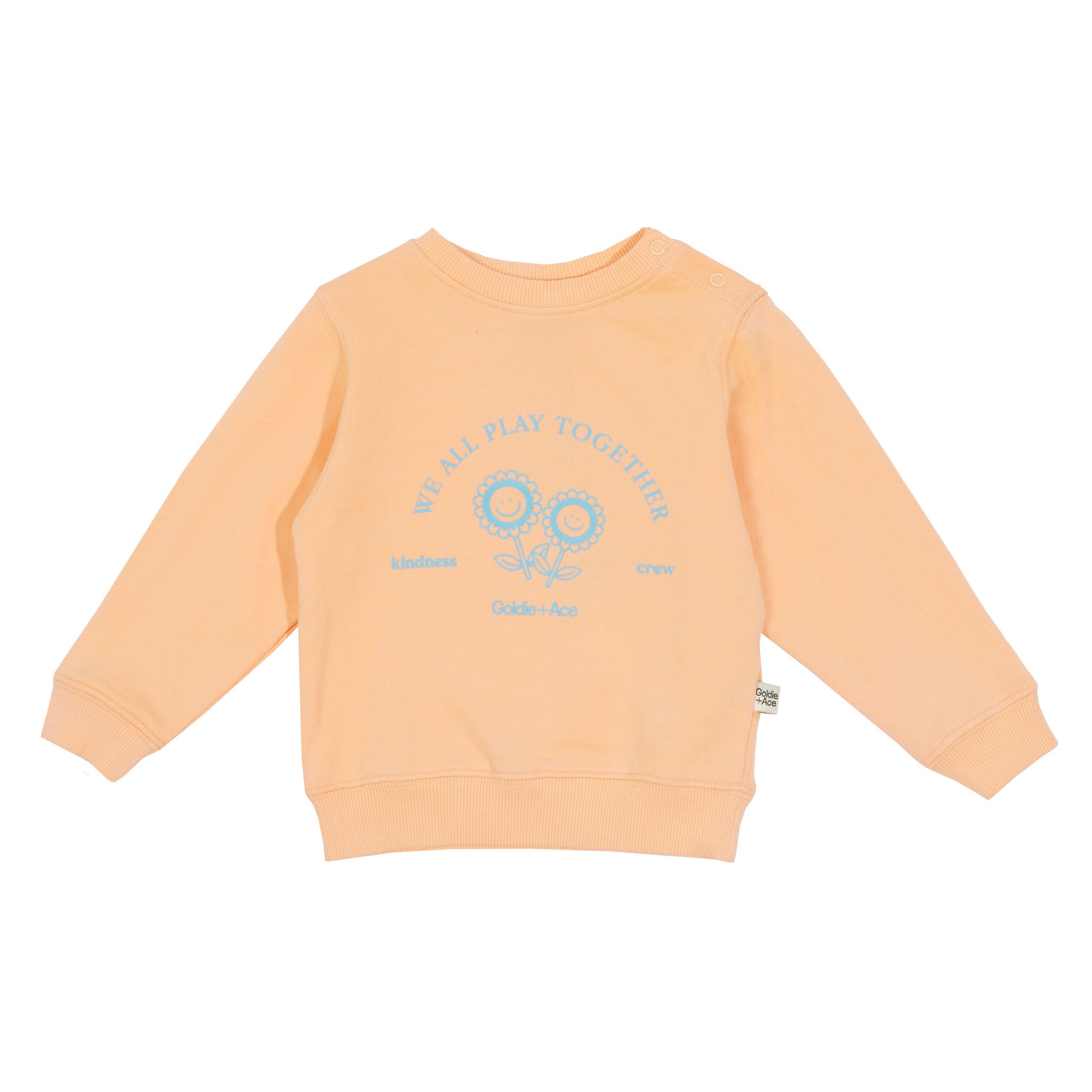 Goldie and Ace Together Relaxed Sweater Peach | Tiny Sprout