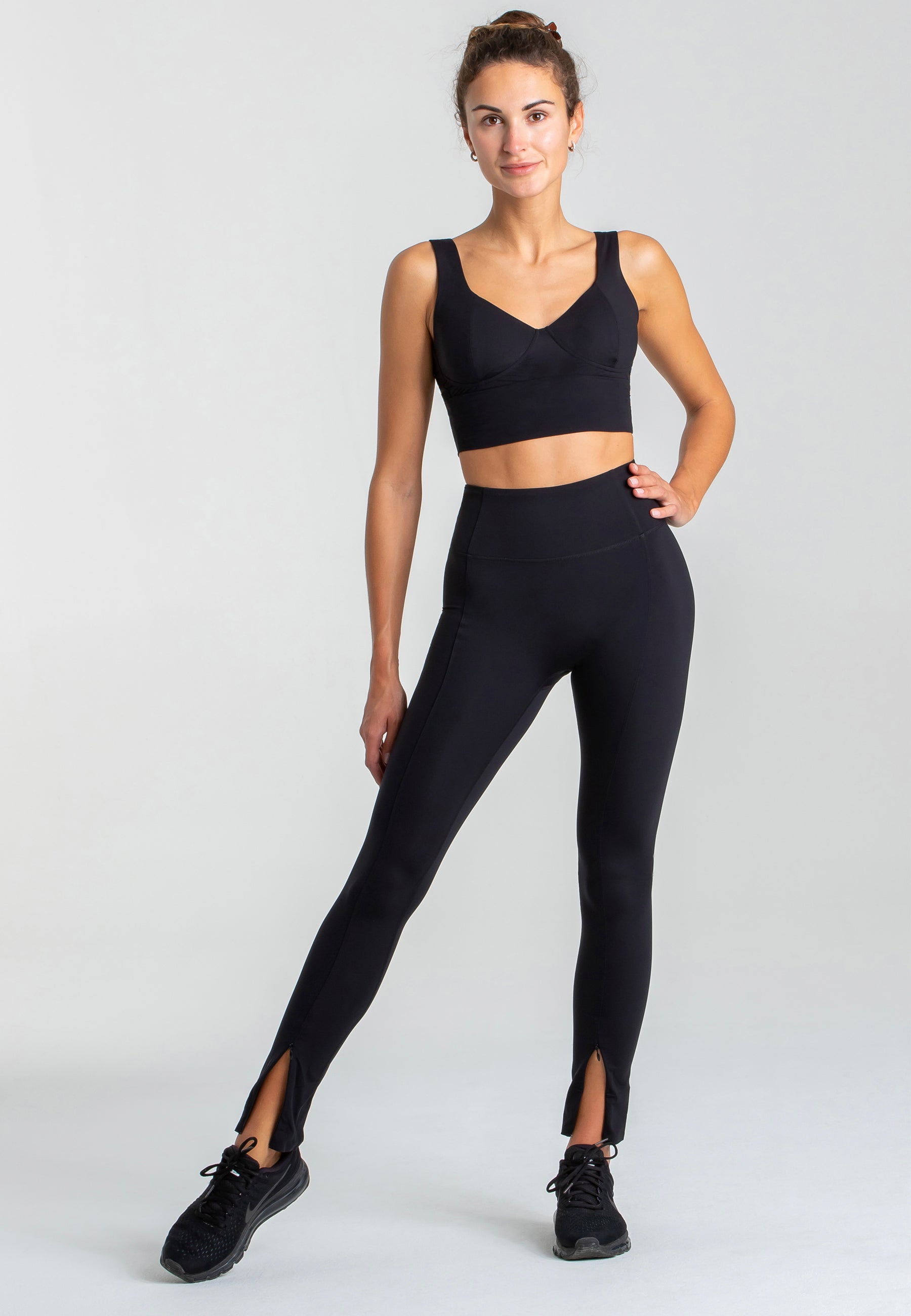 Sporty-Chick Move Full-Length Flared Leggings - Black- AchievePr