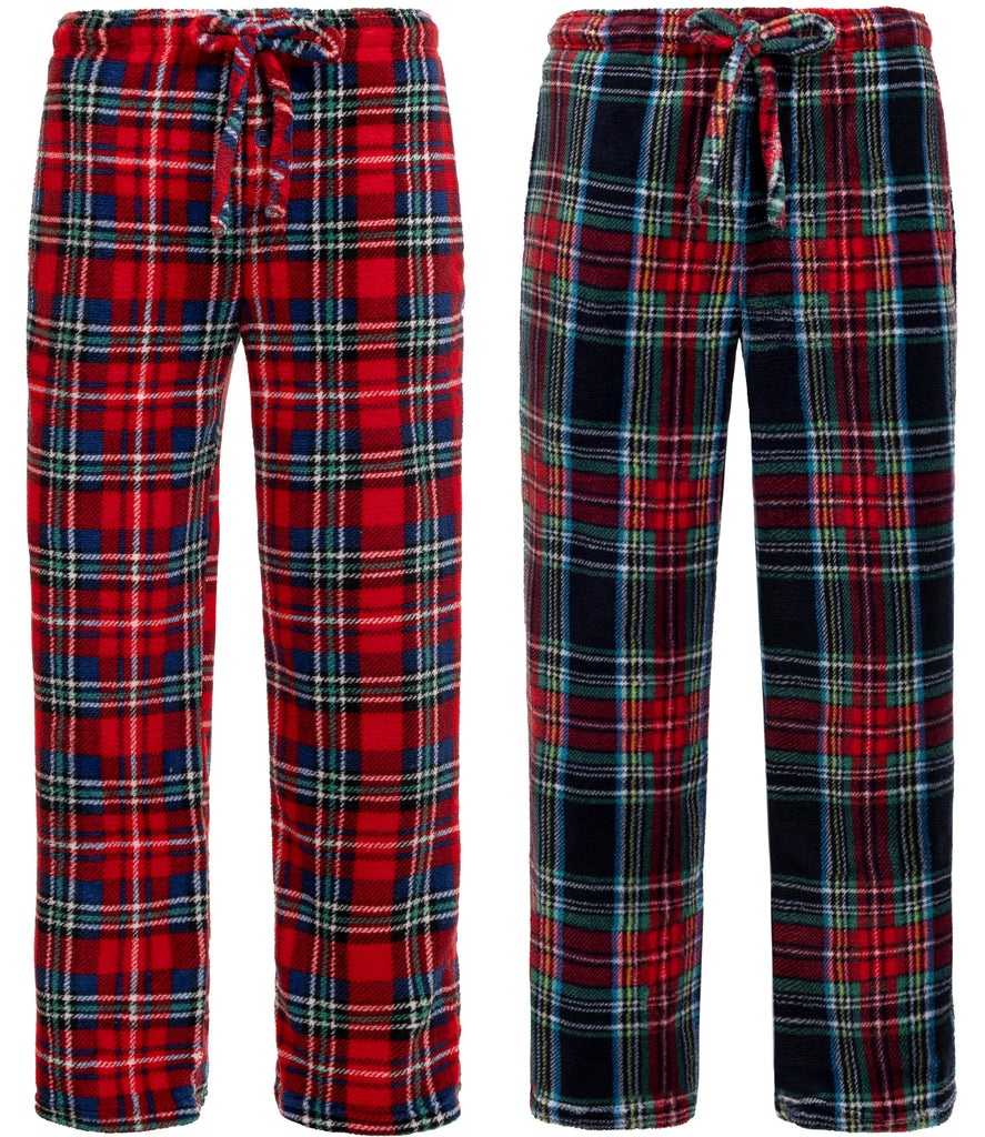 Generic Men's Home Pants Cotton Super Soft Men Joggers Sweatpants Flannel  Plaid Pajama Pants Red Green Blue Black White @ Best Price Online