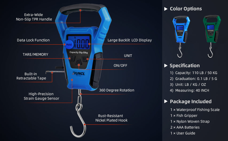 Digital Fish Scale with Tape-50