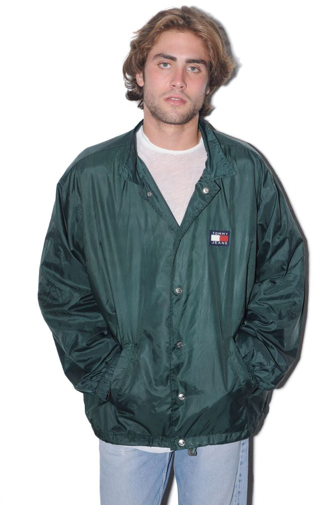 tommy hilfiger green windbreaker