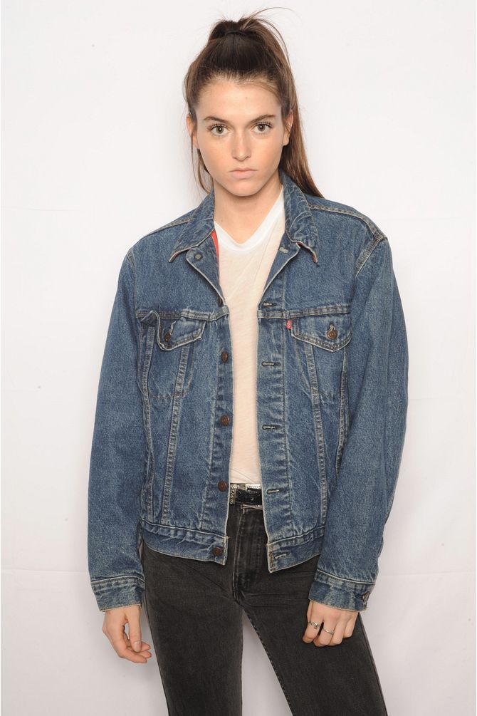 levi jean jacket flannel lined