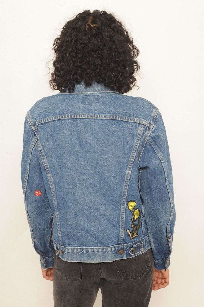 Levi's Floral Patch Denim Jacket Free Shipping - The Vintage Twin