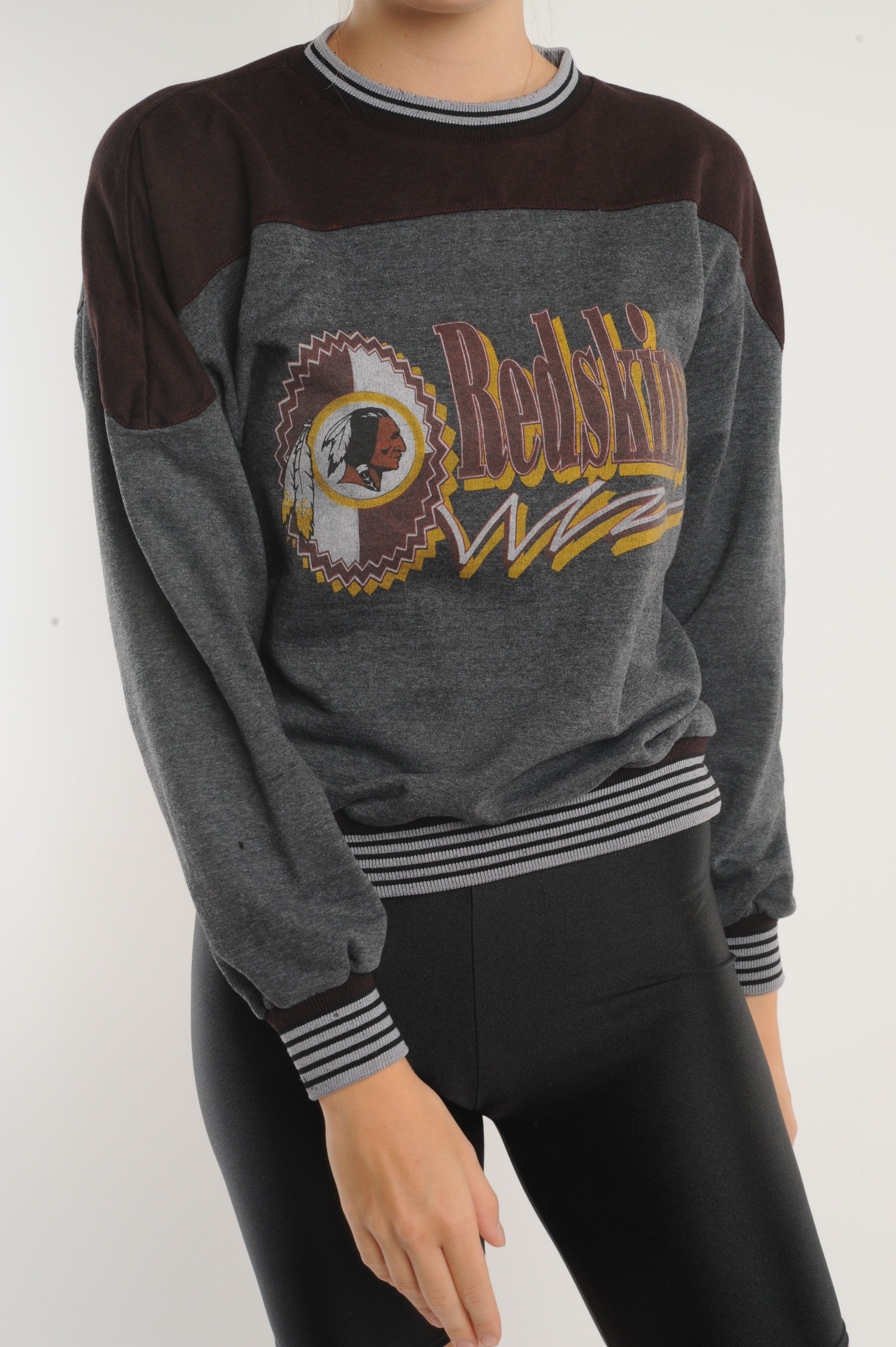 gray redskins sweatshirt