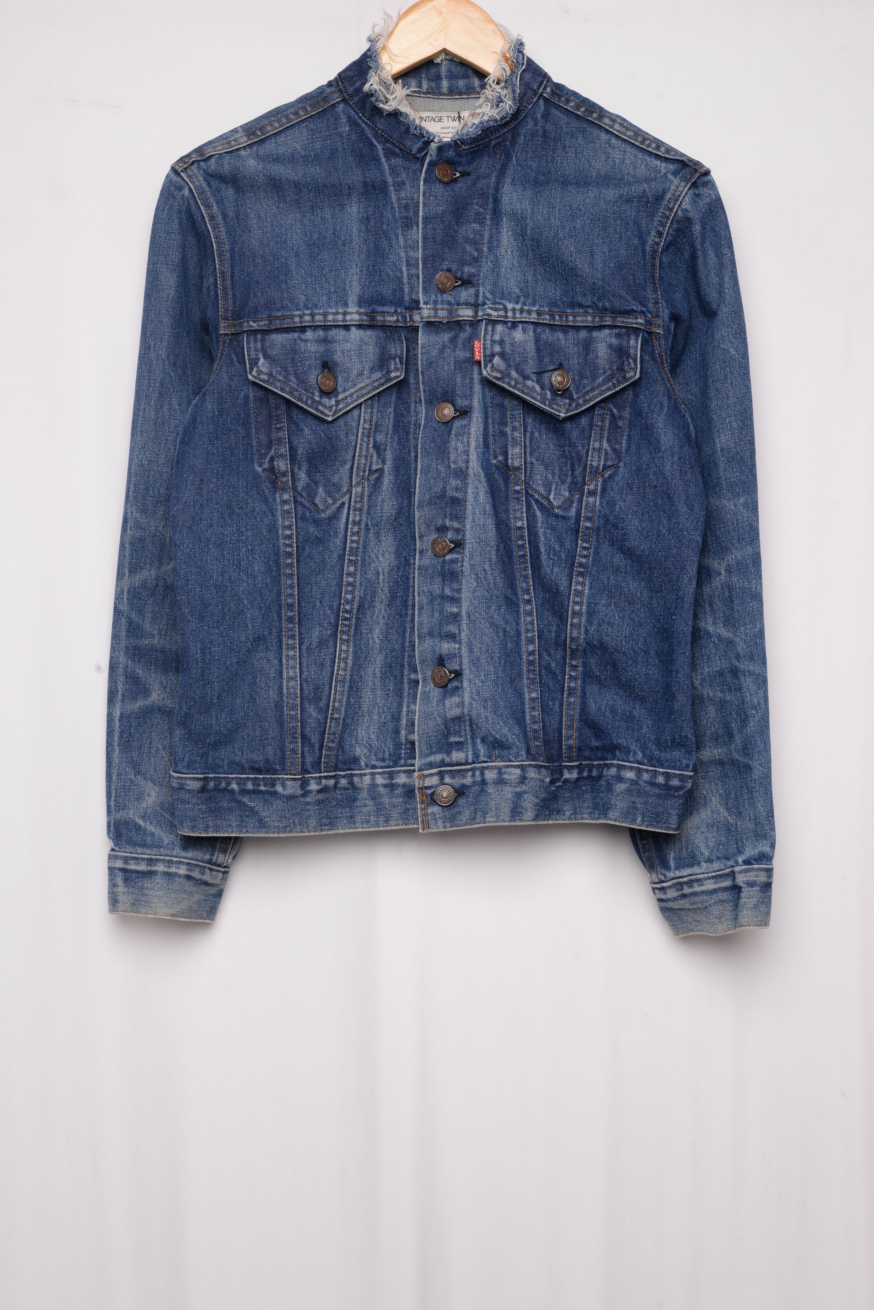 Levi's Collarless Denim Jacket Free Shipping - The Vintage Twin