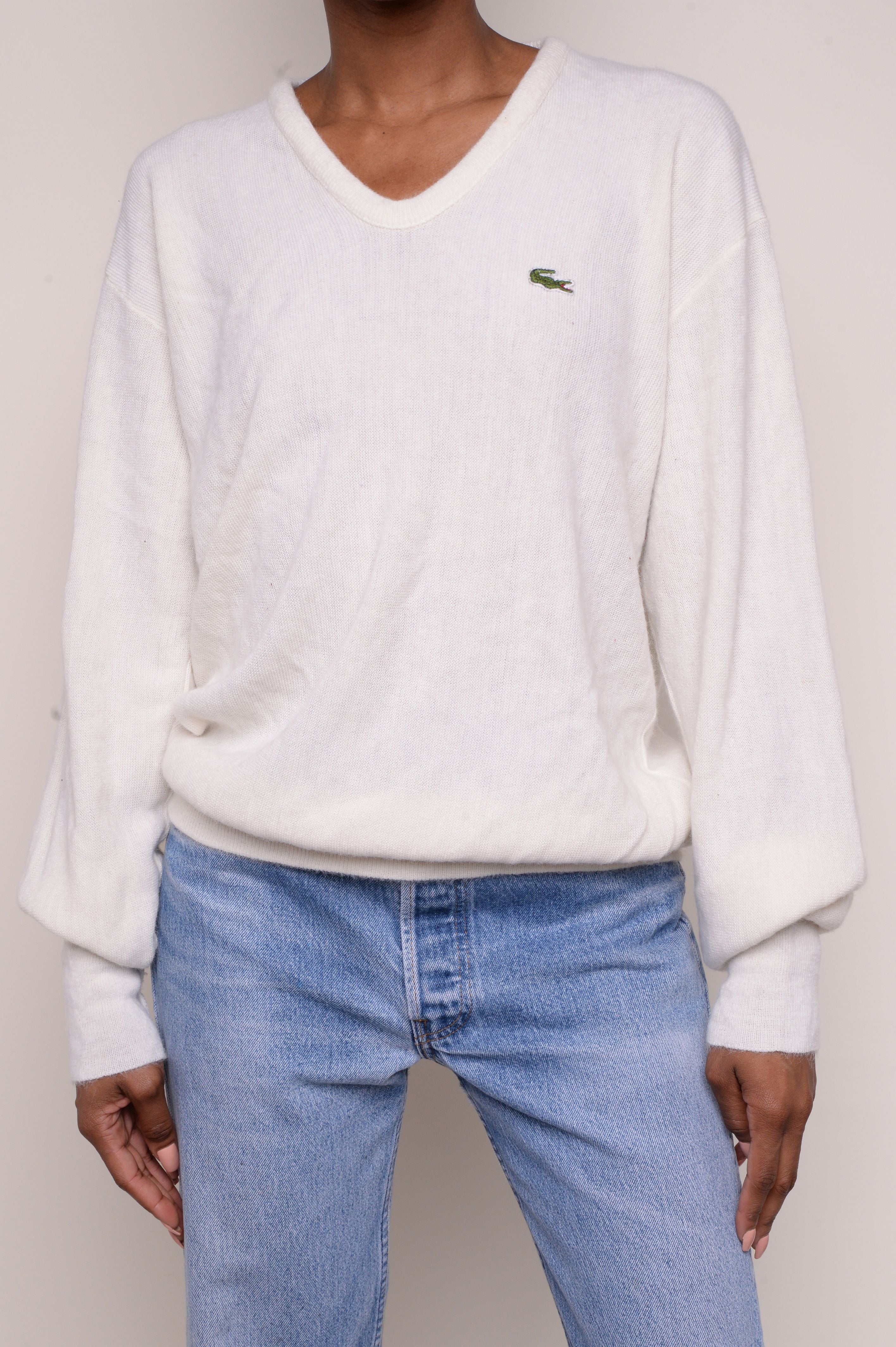 lacoste cream sweater