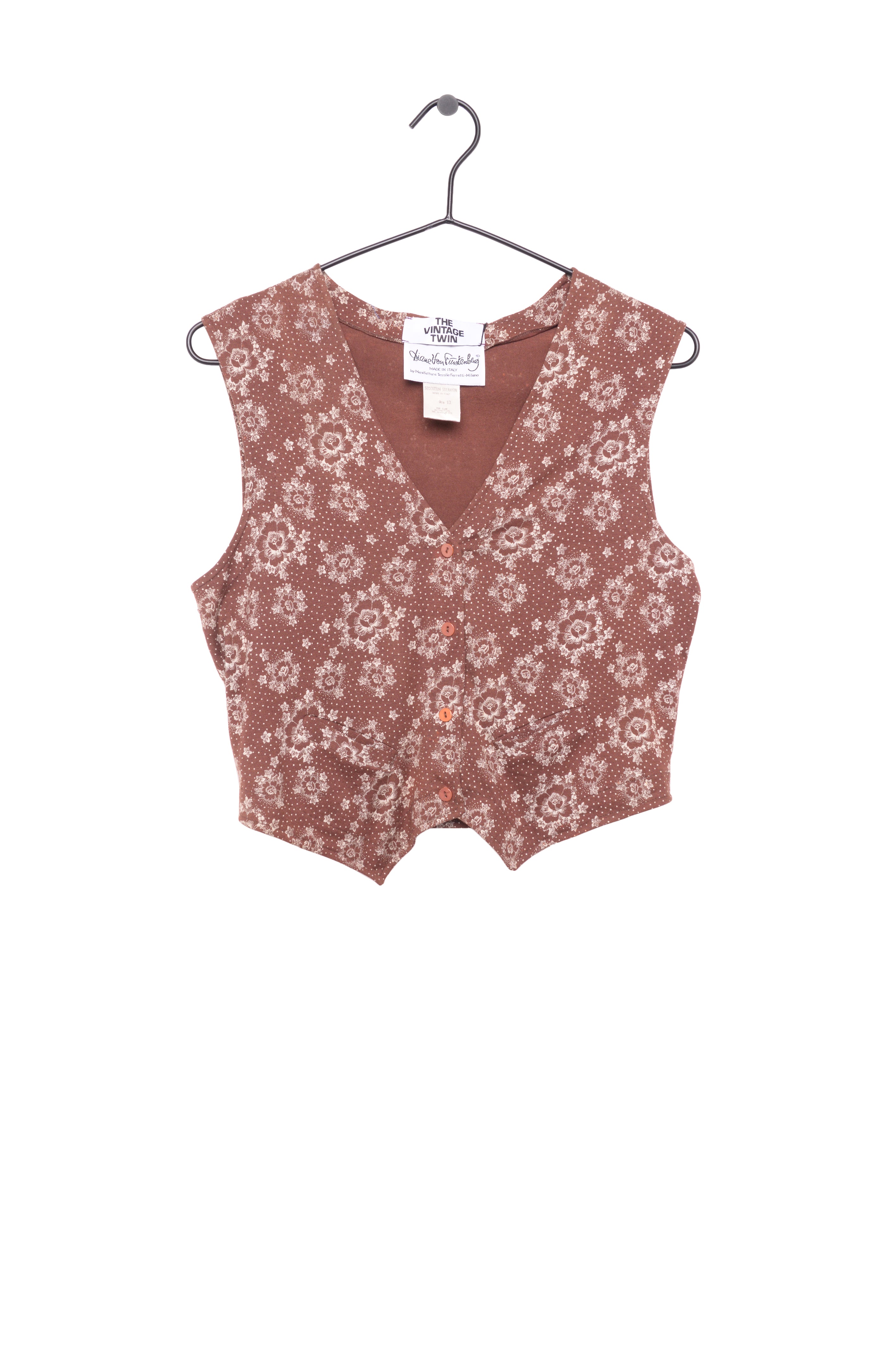 SANSeLF vintage flower vest sanw22s017-