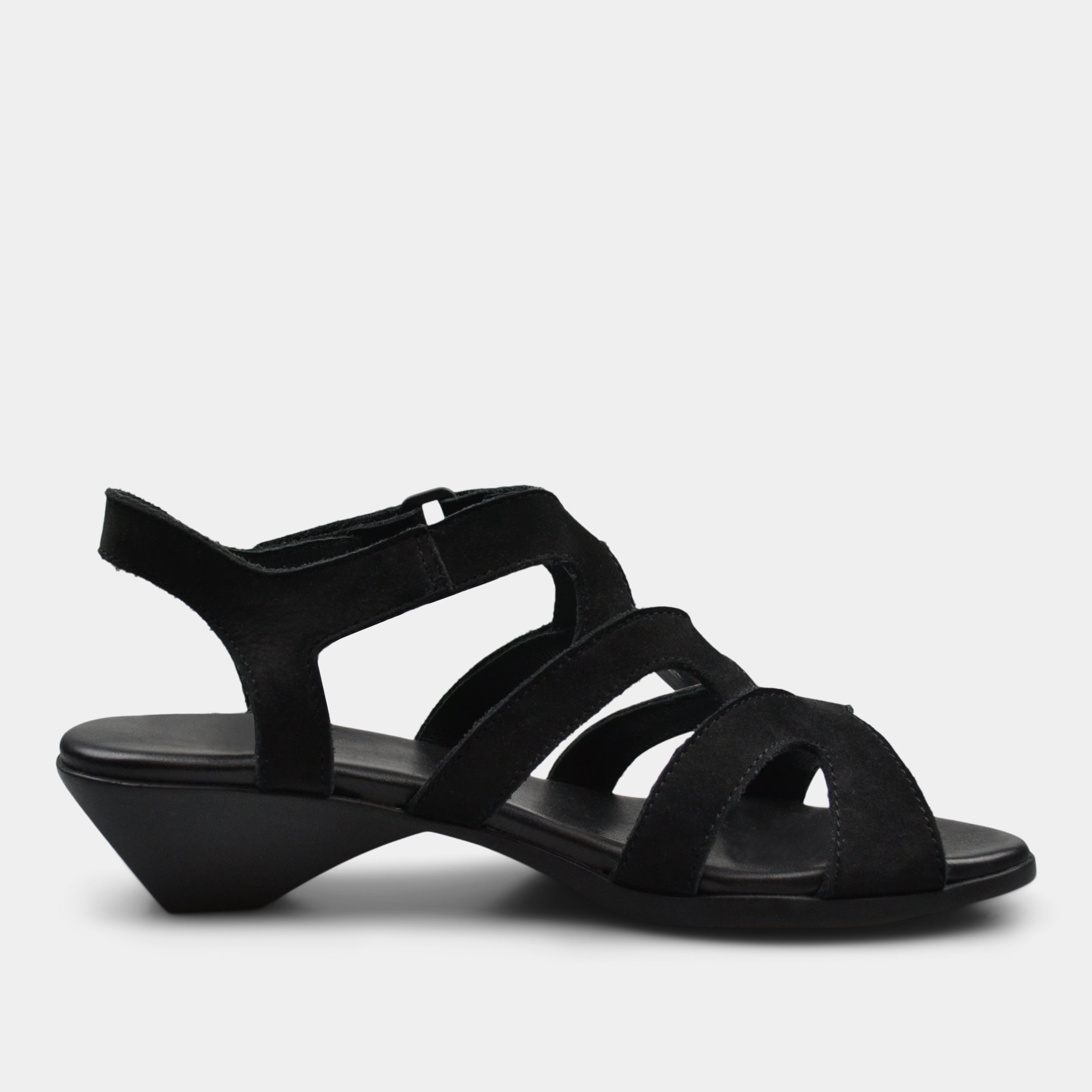 ARCHE IKRAM SANDAL IN NOIR NUBUCK A Step Above Shoes