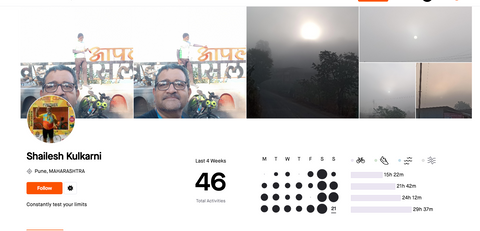 Shailesh Kulkarni bicyclist pune india strava profile