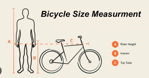 Bicycle correct size measurement guide