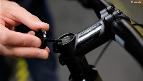 blog photo step 1 how to adjust handlebar in threadless stem of hybrid or mountain bike 