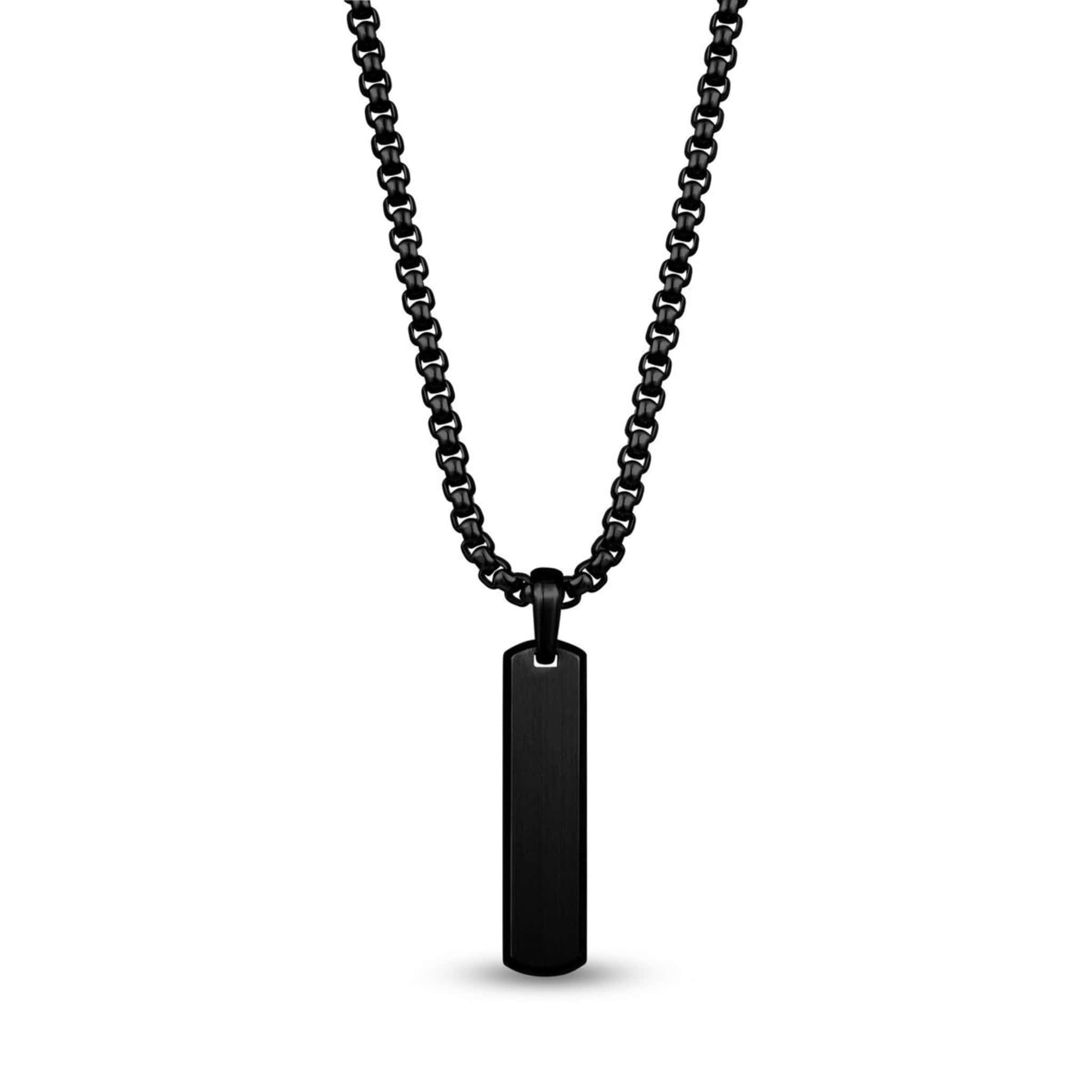 Geoffrey Beene Men's Stainless Steel Patterned Dog Tag Necklace - 20600333  | HSN