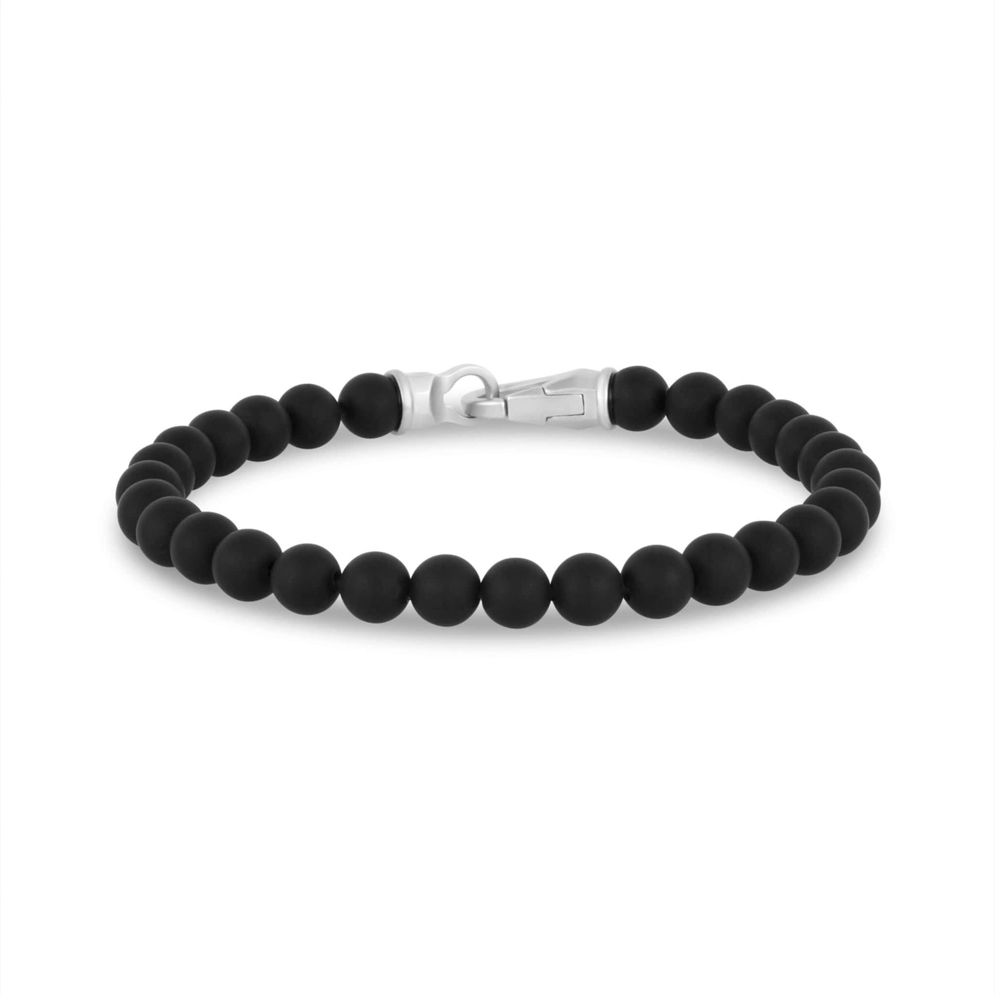 8mm Matte Black Onyx Bead Bracelet - Arman's Jewellers