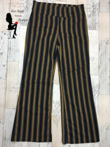 black pants with gold stripe