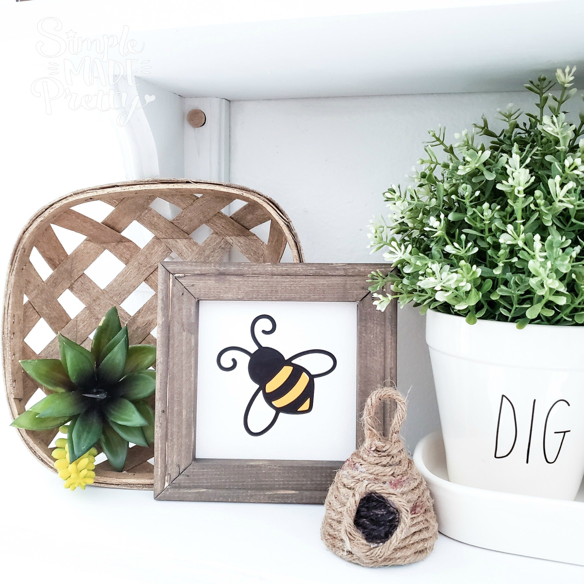 Download Honey Bee Digital Image Bundle - SVG, EPS, DXF, PNG Files - Simple Made Pretty