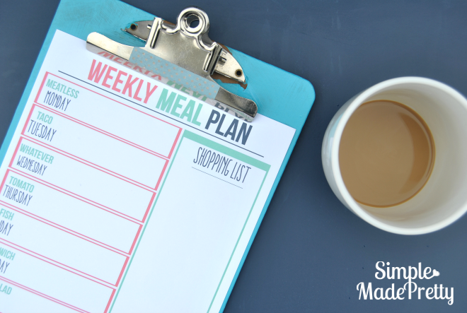 meal planning cheat sheet