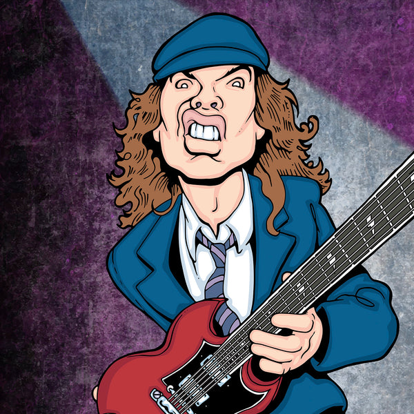 Angus Young by Anthony Parisi, Limited Edition Print – Fine Art Scene