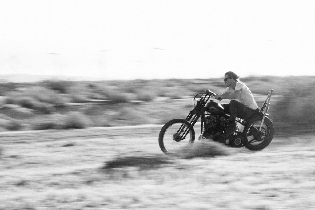 Scotty Stopnik riding his motorcycle