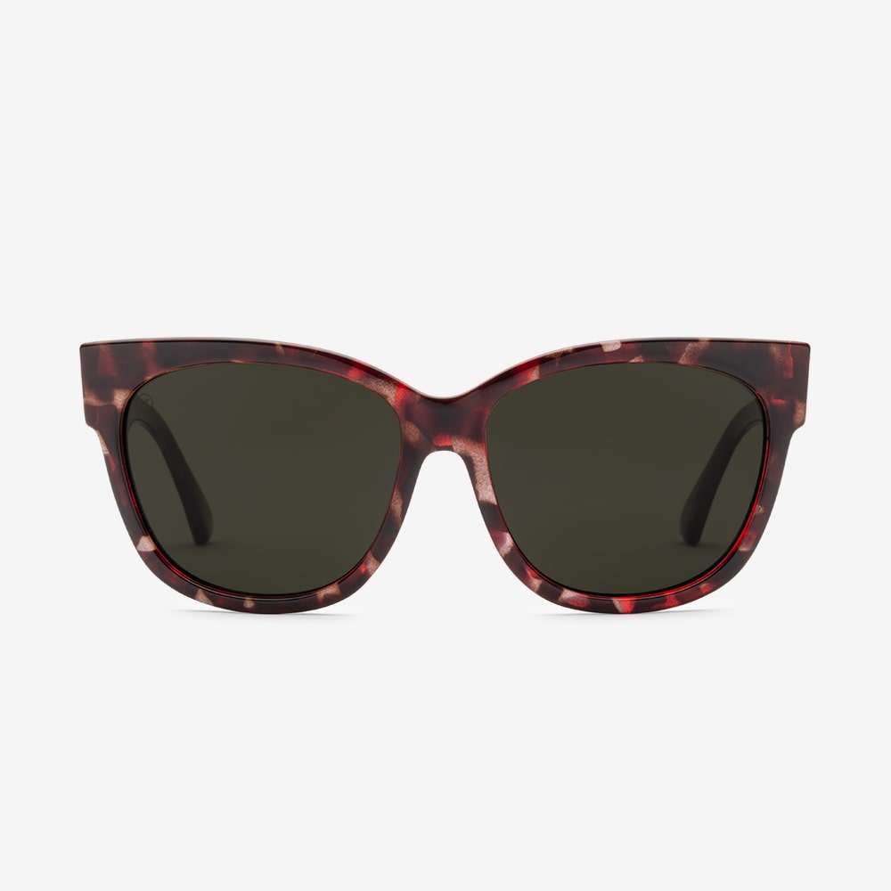 Electric Danger Cat Sunglasses - Red Beret Frame - Grey Polarized Lens