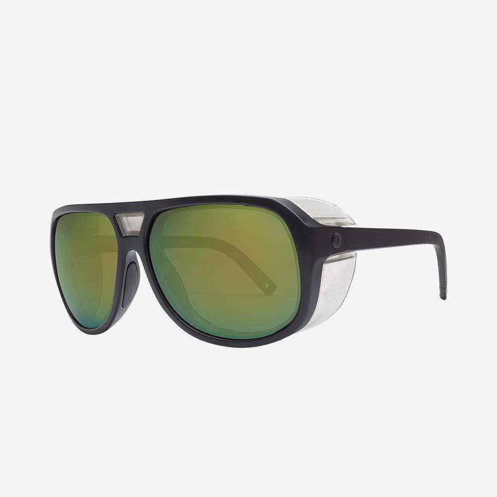Electric Stacker Sunglasses - Matte Black Frame - Bronze Green Polarized Pro Lens