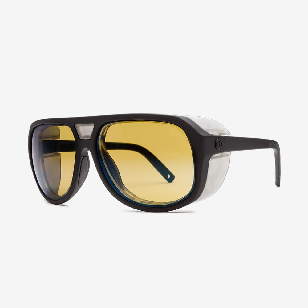 Electric Stacker Sunglasses - Matte Black Frame - Yellow Polarized Pro Lens