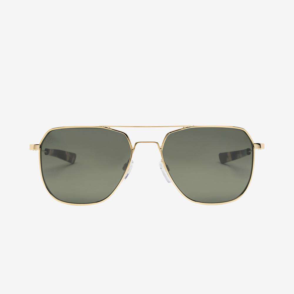 Electric Rodeo Sunglasses - Shiny Gold Frame - Grey Polarized Lens