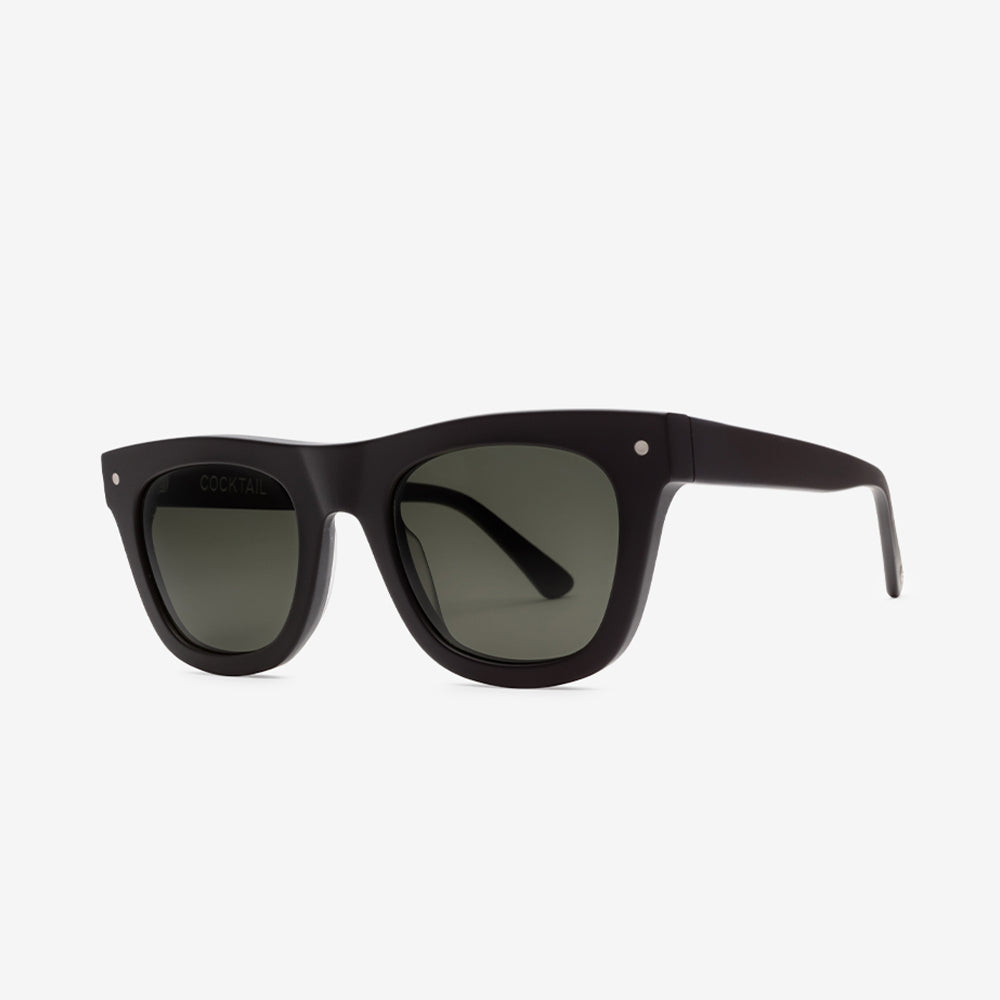 Electric Cocktail Sunglasses - Matte Black Frame - Grey Polarized Lens