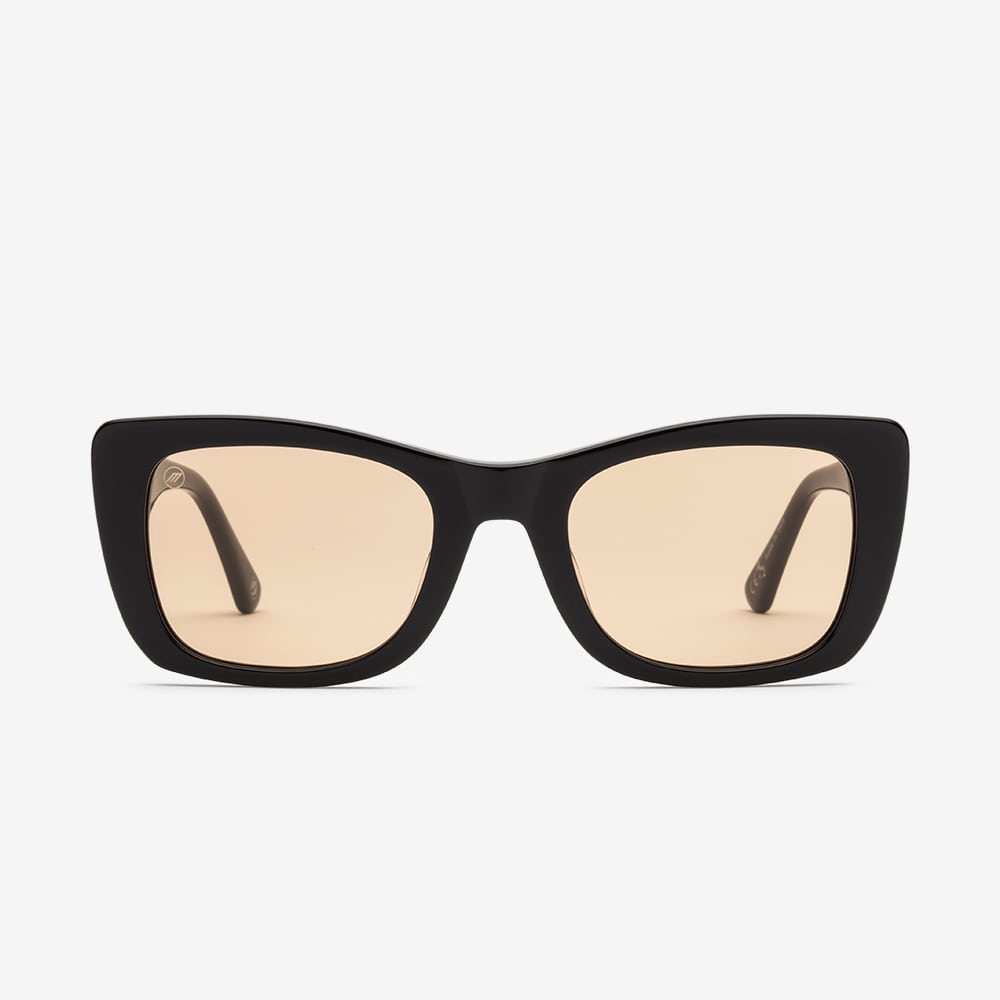 Electric Portofino Sunglasses - Gloss Black Frame - Amber Lens