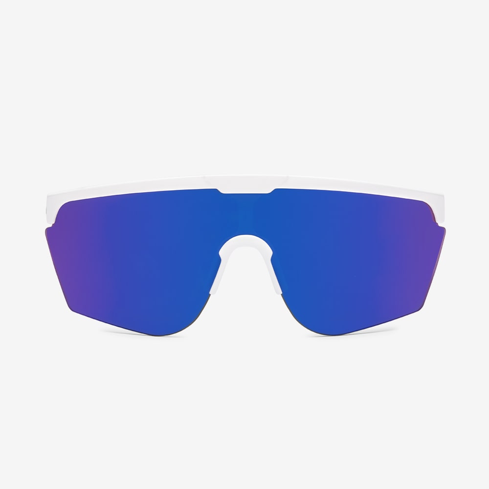Electric Cove Sunglasses - Gloss White Frame - Grey Plasma Chrome Lens