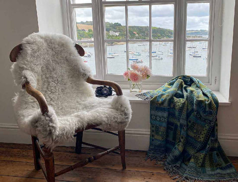 Soft Sheepskin makes a firm chair far more comfortable!