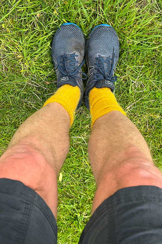 Mustard Yellow Cotswold Ribbed Mohair Sock