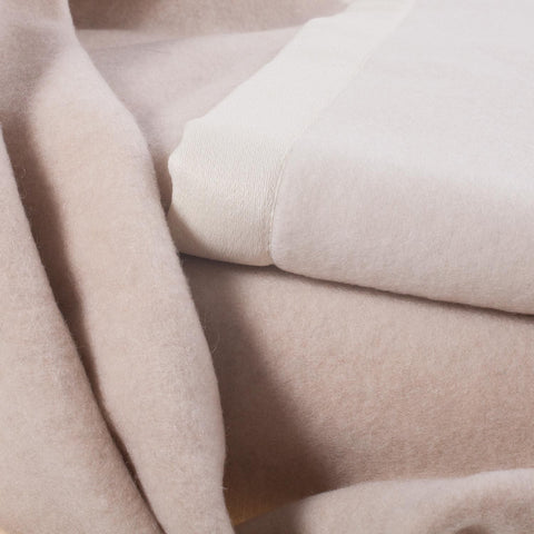 Lussuoso Cashmere Double Sided Blanket Sand and Cream 