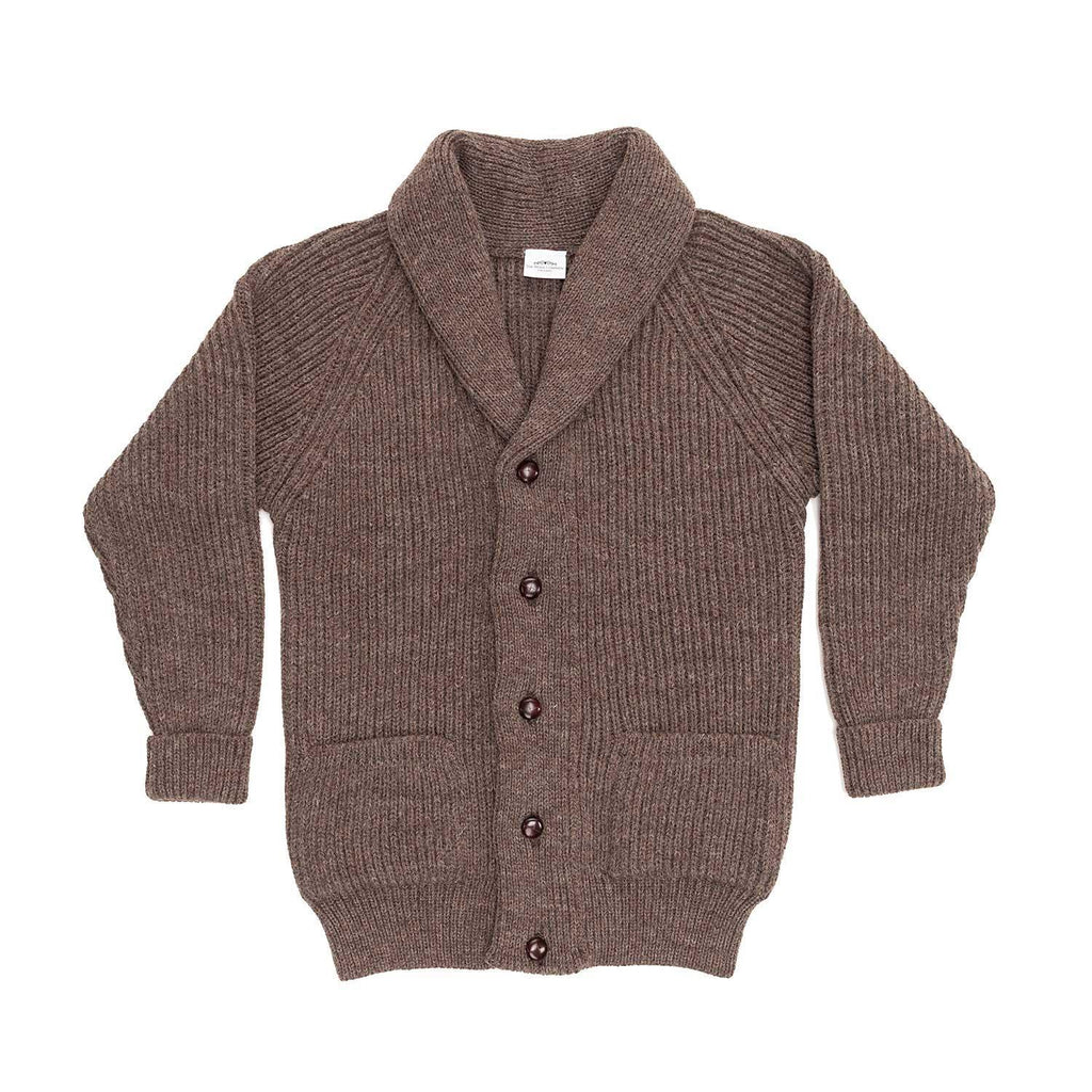 Pure Wool Shawl Collar Jacket | Mocha | The Wool Company