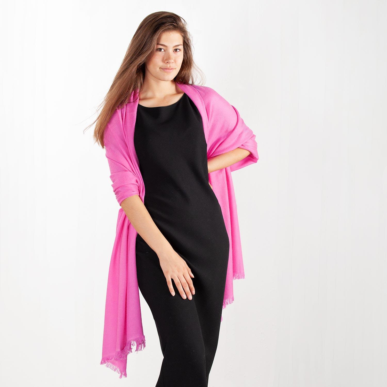 pink cashmere pashmina