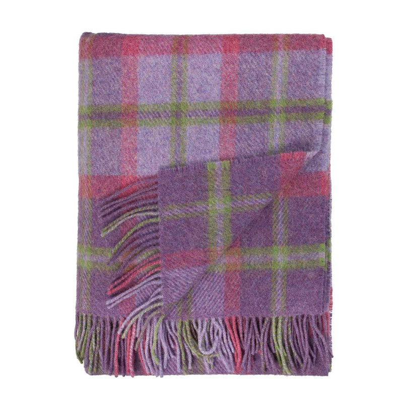 Woollen Knee Rug | Purple Check | English Country | The Wool Company